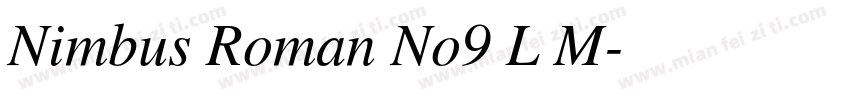 Nimbus Roman No9 L M字体转换